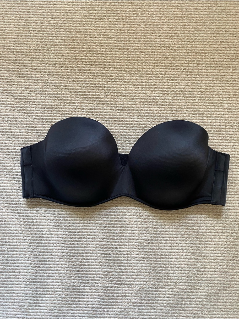 Cacique Strapless Smooth Molded Bra - Black Formal Dress 42DD/ 42E
